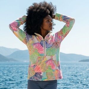 Lily Pulitzer Colorful Quarter-Zip Pullover